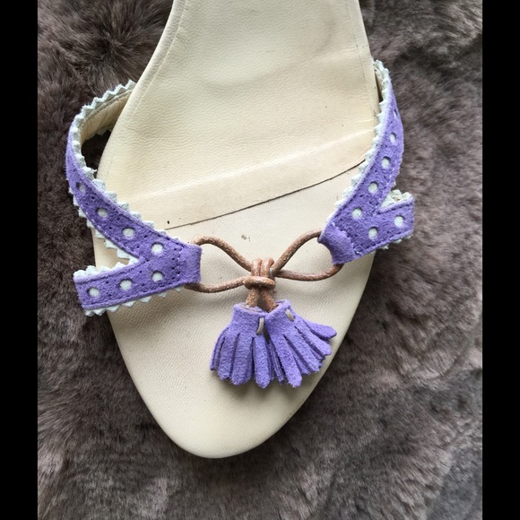 Burberry slides 38.5. The tassels are so cute! - Picture 2 of 4